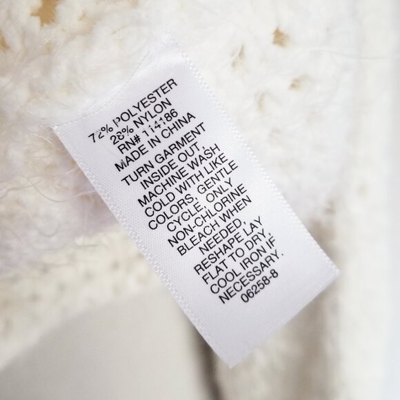 Arizona Jean Co Ivory Eyelash Fluffy Fuzzy Chunky Knit Crop Sweater XL Soft Cozy - Picture 7 of 16